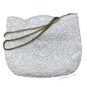 Vintage La Regale Tulip Beaded Pouch Crossbody